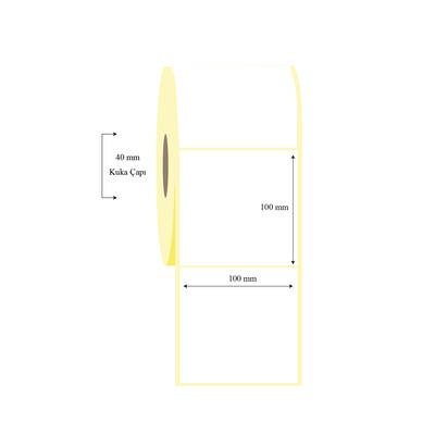 100mm x 100mm Termal Etiket (500 Sarım) (1 koli 50 adet)